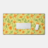 カリフォルニア産のケシ、夏期の花、オレンジ色のウィル デスクマット (キーボード&マウス)