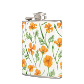 カリフォルニア産のケシ、夏期の花、オレンジ色のウィル フラスク (左)