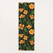 カリフォルニア産のケシ、夏期の花、オレンジ色のウィル ヨガマット (裏面)