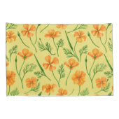 カリフォルニア産のケシ、夏期の花、オレンジ色のウィル 枕カバー (裏面-右)