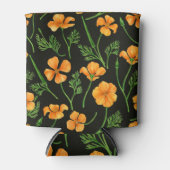 カリフォルニア産のケシ、夏期の花、オレンジ色のウィル 缶クーラー (正面)