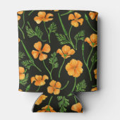 カリフォルニア産のケシ、夏期の花、オレンジ色のウィル 缶クーラー (裏面)