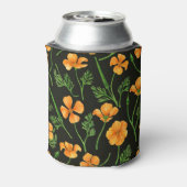 カリフォルニア産のケシ、夏期の花、オレンジ色のウィル 缶クーラー (缶裏面)