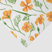 カリフォルニア産のケシ、夏期の花、オレンジ色のウィル 薄葉紙 (詳細)