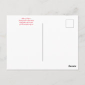 カリフォルニア産の花：赤いモンキーフラワー ポストカード (裏面)