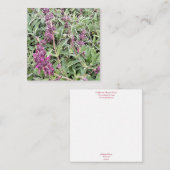 カリフォルニア産のBloomings: Hummingbird Sage ノートカード (正面/裏面)