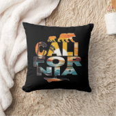 カリフォルニア産クマとクジラ クッション (ブランケット)