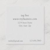 カリフォルニア産ポピー・オレンジ・フラワービジネス スクエア名刺 (裏面)