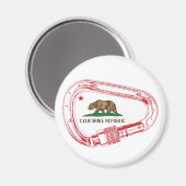 カリフォルニア登山カラビナー マグネット (正面/裏面)