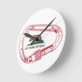 カリフォルニア登山カラビナー ラウンド壁時計 (傾斜)