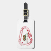 カリフォルニア登山カラビナー ラゲッジタグ (正面縦)