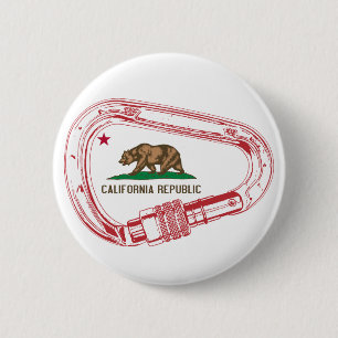 カリフォルニア登山カラビナー 缶バッジ