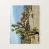 カリフォルニア砂漠の多肉岩と空澄ん果 ジグソーパズル (縦)