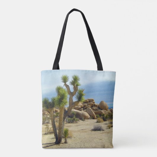 カリフォルニア砂漠の多肉岩と空澄ん果 トートバッグ (裏面)