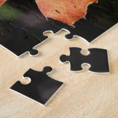 カリフォルニア秋色オークの葉 ジグソーパズル (側面)