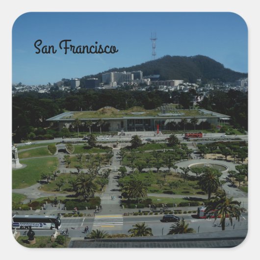 カリフォルニア科学アカデミー#4シール スクエアシール (正面)