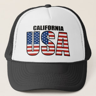 カリフォルニア米国旗のトラック運転手の帽子 キャップ