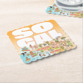 カリフォルニア紙コースター ペーパーコースター (アングル)