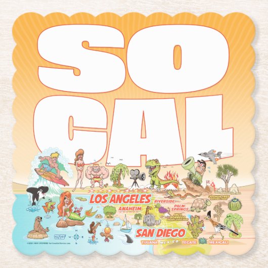 カリフォルニア紙コースター ペーパーコースター (正面)