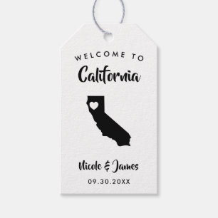 カリフォルニア結婚州の歓迎バッグラベル ギフトタグ