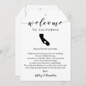カリフォルニア結婚州の歓迎ラベル、手紙の旅程 (正面/裏面)