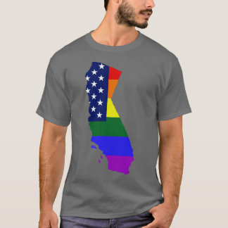 カリフォルニア統一された州ゲイプライド州旗1 Tシャツ