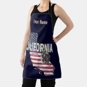 カリフォルニア統一された州レトロ州マップヴィンテージ エプロン (インサイチュ)