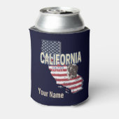 カリフォルニア統一された州レトロ州マップヴィンテージ 缶クーラー (缶裏面)