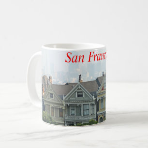 カリフォルニア絵を描州サンフランシスコ女子 コーヒーマグカップ