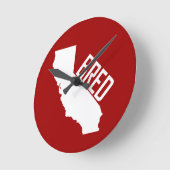 カリフォルニア育ち ラウンド壁時計 (傾斜)