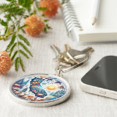 カリフォルニア自然冬のクリスマス キーホルダー (側面)