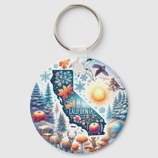 カリフォルニア自然冬 キーホルダー (正面)