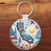 カリフォルニア自然冬 キーホルダー (正面)