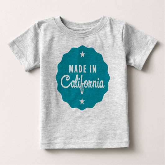カリフォルニア製。 ベビーTシャツ (正面)