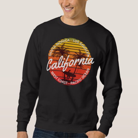 カリフォルニア西海岸サーフィンパラダイス スウェットシャツ (正面)