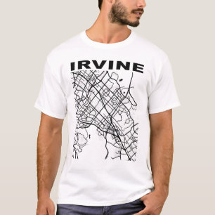 カリフォルニア記念アーバインシティ通り地図 Tシャツ