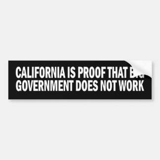 カリフォルニア証拠大きいGovtはステッカーを働かせません バンパーステッカー