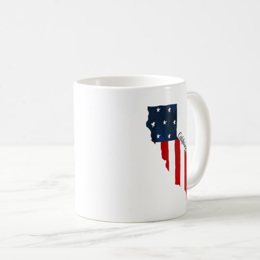 カリフォルニア誇りを持った州はっきりしたアメリカ水彩国旗 コーヒーマグカップ (正面右)