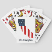 カリフォルニア誇りを持った州はっきりしたアメリカ水彩国旗 トランプ (裏面)