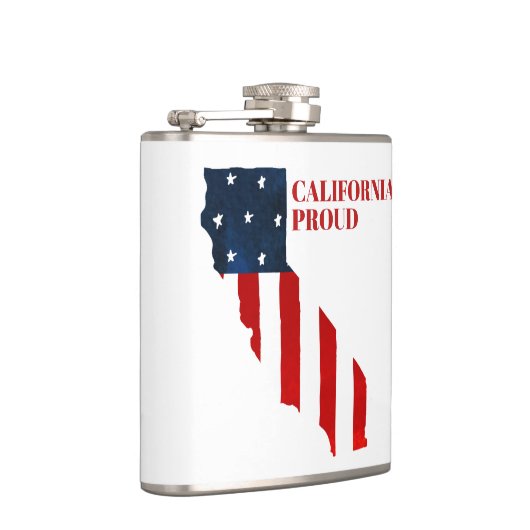 カリフォルニア誇りを持った州アメリカ国旗の水色 フラスク (右)