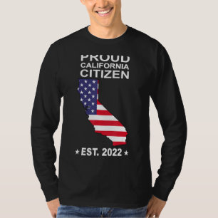 カリフォルニア誇りを持った州市民2022米国国旗ニューカリフォルニア Tシャツ