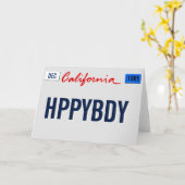 カリフォルニア誕生日のプレートは個人化なります カード (黄色い花)