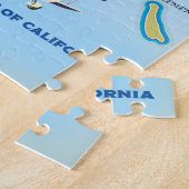 カリフォルニア諸島地図 ジグソーパズル (側面)