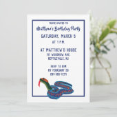 カリフォルニア赤いサイドガータースネーク誕生パーティー 招待状 (スタンド正面)