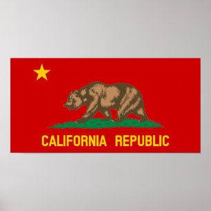 カリフォルニア赤い共産主義の旗の人民共和国 ポスター