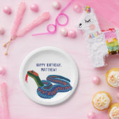 カリフォルニア赤い辺を持つガータースネーク誕生パーティー ペーパープレート (パーティー)