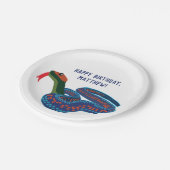 カリフォルニア赤い辺を持つガータースネーク誕生パーティー ペーパープレート (アングル)