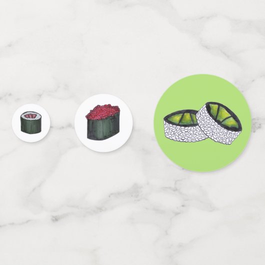 カリフォルニア転が州の巻き日本のすし料理 コンフェッティ (正面)