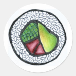 カリフォルニア転が州の巻き日本のすし料理 ラウンドシール