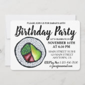 カリフォルニア転が食食すし誕生日パーティー 招待状 (正面)